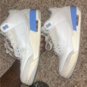 Jordan White and Light Blue Sneakers